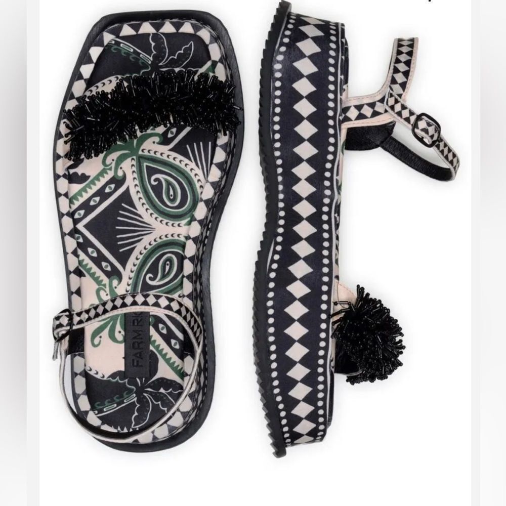 Farm Rio Floral Print Platform Sandals(Size 8) - Picture 3 of 9